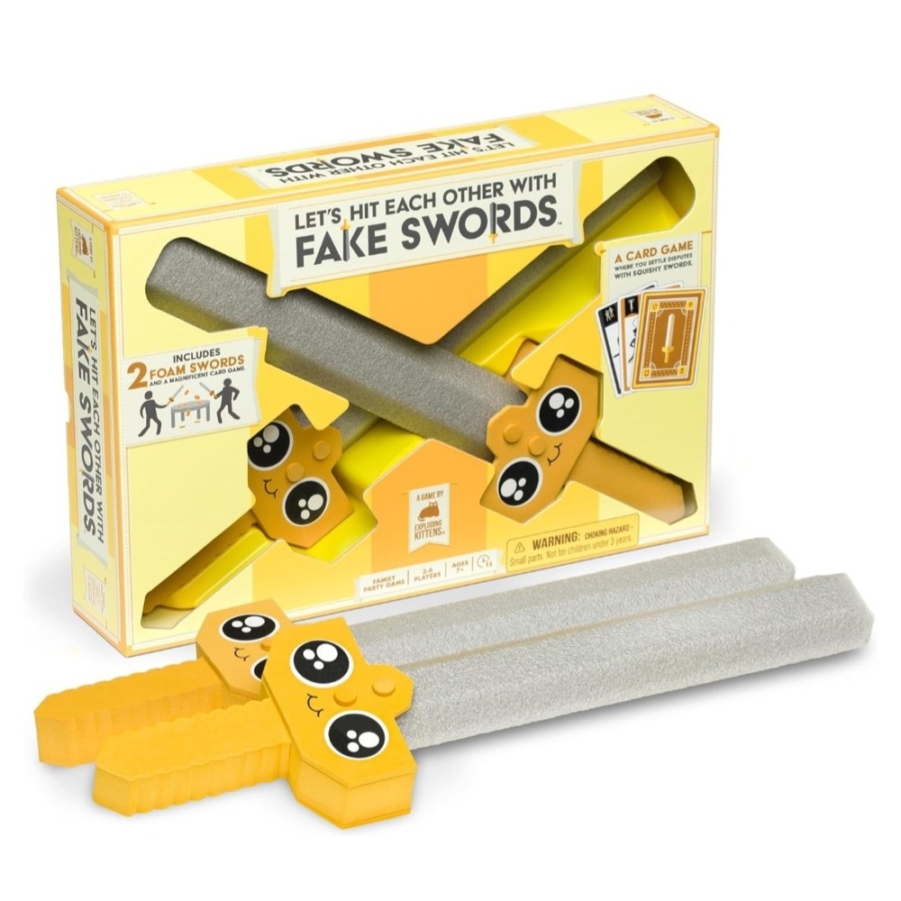 Let's Hit Each Other With Fake Swords Game 2 Foam Sword Toy Exploding Kittens